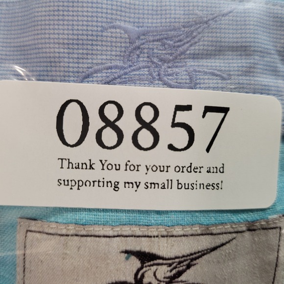 Madda Fella XXL Linen Shirt Key West Blue Island Beach Tropical Long Sleeve - Picture 8 of 8